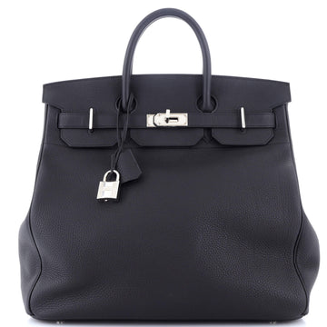 Hermes HAC Birkin Bag Black Togo with Palladium Hardware 40