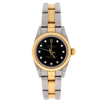 Oyster Perpetual Automatic Watch Stainless Steel and Yellow Gold with Diamond Markers 24