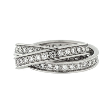 Cartier Trinity Ring 18K White Gold and Diamonds