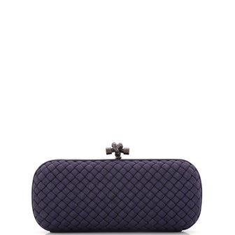 Bottega Veneta Box Knot Clutch Intrecciato Silk Faille Long