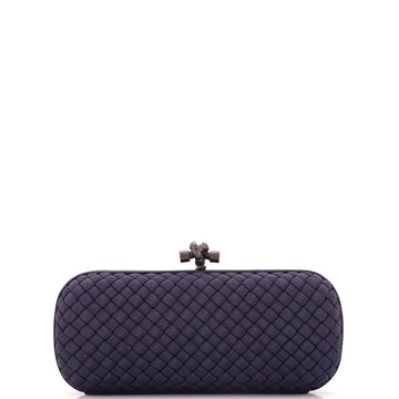 Bottega Veneta Box Knot Clutch Intrecciato Silk Faille Long