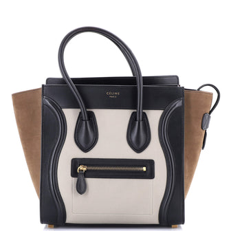 Celine Tricolor Luggage Bag Leather Micro