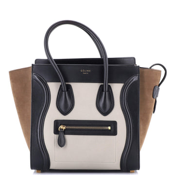 Celine Tricolor Luggage Bag Leather Micro