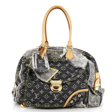 Louis Vuitton Patchwork Bowly Handbag Denim