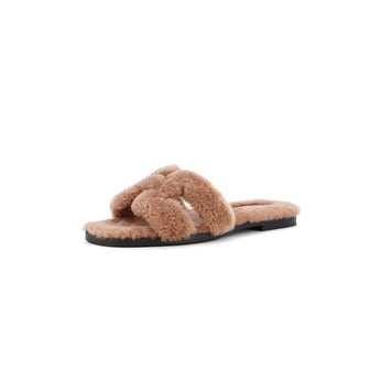 Hermes Women's Oran Sandals Shearling