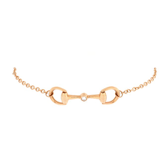 Gucci Horsebit Bracelet 18K Rose Gold with Diamond