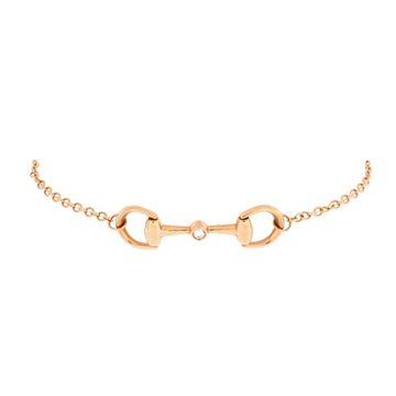 Gucci Horsebit Bracelet 18K Rose Gold with Diamond