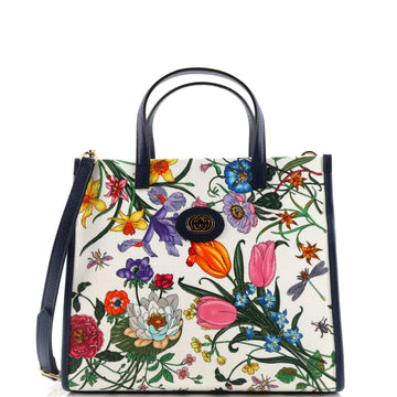 Gucci Convertible Tote Flora Canvas Medium