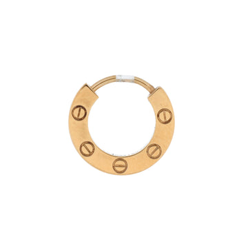 Cartier Love Single Hoop Earring Earrings 18K Yellow Gold
