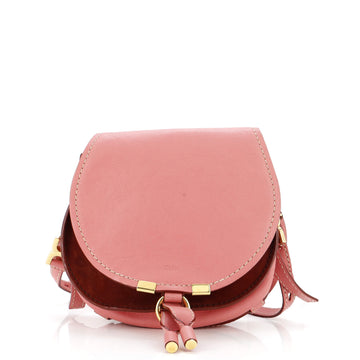 Chloe Marcie Nude Crossbody Bag Leather Small