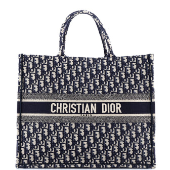 Christian Dior Book Tote Oblique Canvas Large