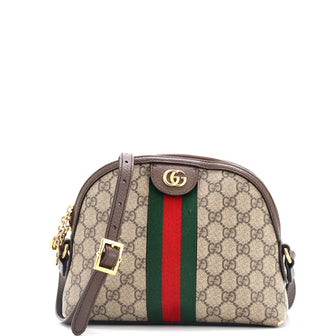 Gucci Ophidia Dome Shoulder Bag GG Coated Canvas Small