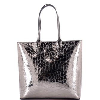 Christian Louboutin Cabata North South Zipped Tote Crocodile Embossed Leather