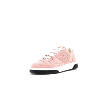 Chanel Women's CC Low-Top Sneakers Perforated Suede