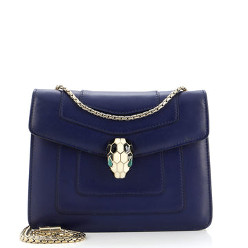 Bvlgari Serpenti Forever Square Shoulder Bag Leather Small