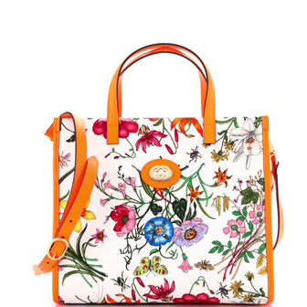 Gucci Convertible Tote Flora Canvas Medium