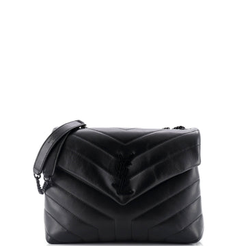 Saint Laurent Loulou Shoulder Bag Matelasse Chevron Leather Small