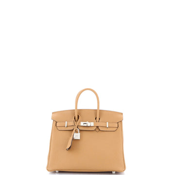 Hermes Birkin Handbag Light Togo with Palladium Hardware 25