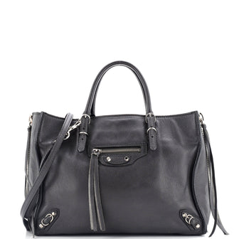 Balenciaga Papier A4 Zip Around Classic Studs Bag Leather Mini