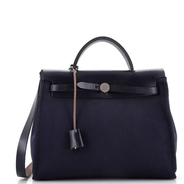 Hermes Herbag Toile and Leather PM