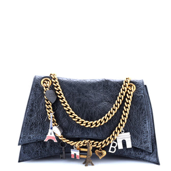 Balenciaga Crush Charm Chain Flap Bag Leather Medium
