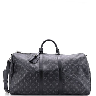 Louis Vuitton Keepall Bandouliere Bag Monogram Eclipse Canvas 55