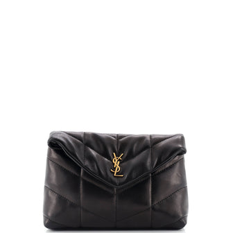 Saint Laurent LouLou Puffer Clutch Leather Small
