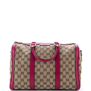 Gucci Convertible Joy Boston Bag GG Canvas with Leather Medium