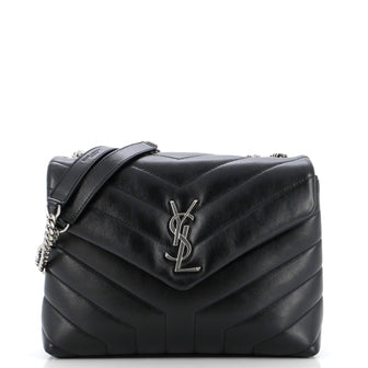 Saint Laurent Loulou Shoulder Bag Matelasse Chevron Leather Small