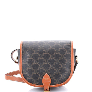 Celine Folco Bag Triomphe Coated Canvas Medium