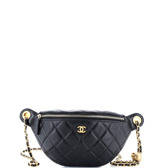 Chanel Resin Elegant Chain Belt Bag Quilted Lambskin