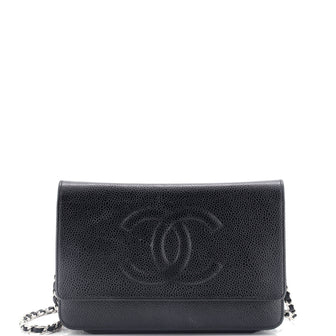 Chanel Timeless Wallet on Chain Caviar