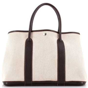 Hermes Garden Party Tote Toile and Leather 36
