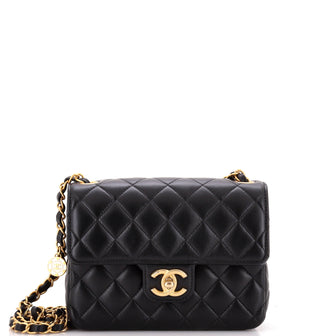 Chanel Casino Royale Charms Square Flap Bag Quilted Lambskin with Enamel Small