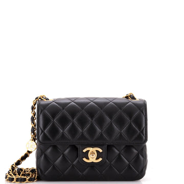 Chanel Casino Royale Charms Square Flap Bag Quilted Lambskin with Enamel Small