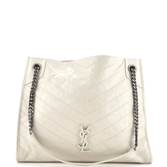 Saint Laurent Niki Shopping Tote Matelasse Chevron Leather Medium