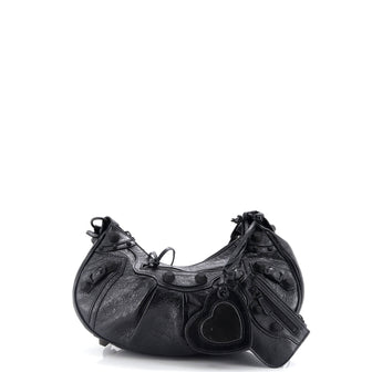 Balenciaga Le Cagole Giant Studs Shoulder Bag Leather Small