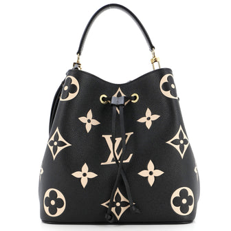 Louis Vuitton NeoNoe Handbag Bicolor Monogram Empreinte Giant MM