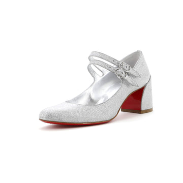 Christian Louboutin Women's Miss Jane Mary Jane Pumps Glitter 55