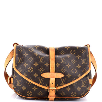 Louis Vuitton Saumur Handbag Monogram Canvas 30