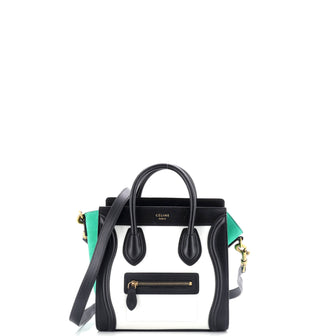 Celine Tricolor Luggage Bag Leather Nano