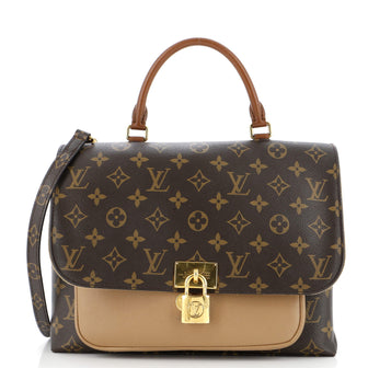 Louis Vuitton Marignan Handbag Monogram Canvas with Leather