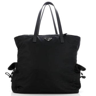 Prada Side Pocket Zipped Tote Tessuto Large