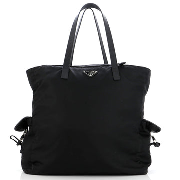 Prada Side Pocket Zipped Tote Tessuto Large