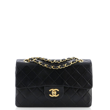 Chanel Vintage Classic Double Flap Bag Quilted Lambskin Small