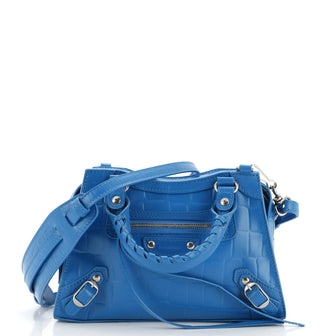 Balenciaga Neo Classic City Bag Crocodile Embossed Leather Mini