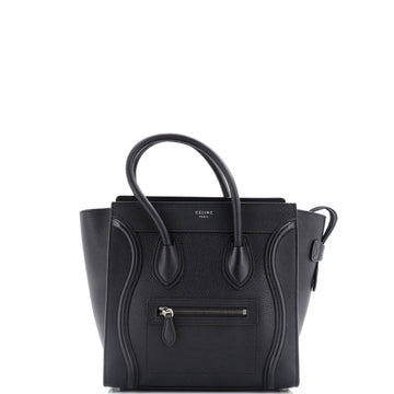 Celine Luggage Bag Grainy Leather Micro
