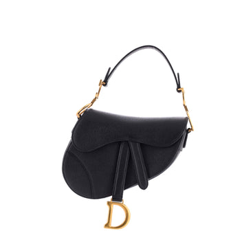 Christian Dior Saddle Handbag Leather Mini