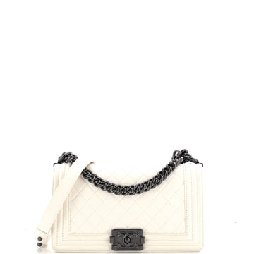 Chanel Boy Flap Bag Quilted Calfskin Old Medium