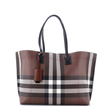 Burberry Soft Tote Check E-Canvas Medium